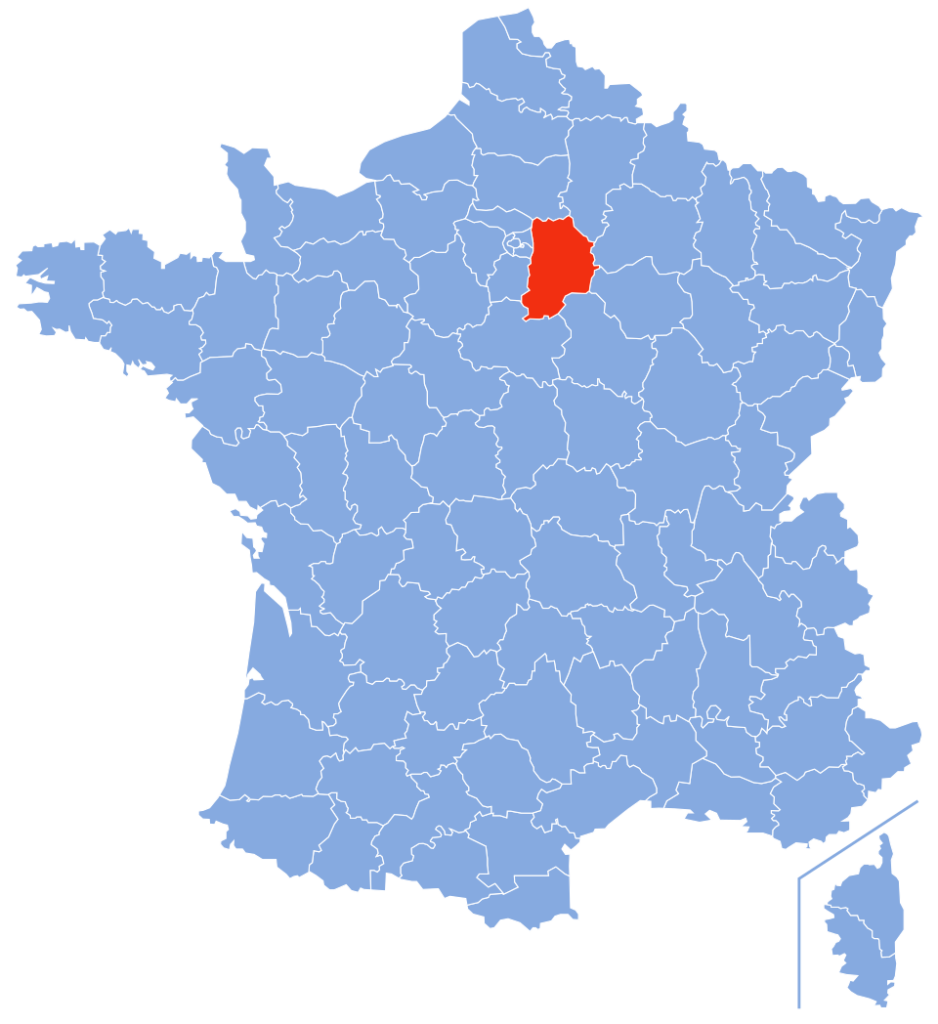 Carte de Seine-et-Marne 77 – zone desservie par Serena VTC